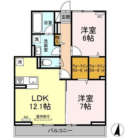 D-residence西町（D)の物件間取画像